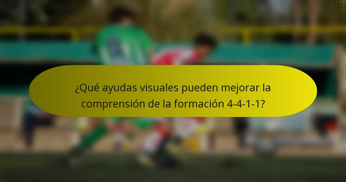 ¿Qué ayudas visuales pueden mejorar la comprensión de la formación 4-4-1-1?